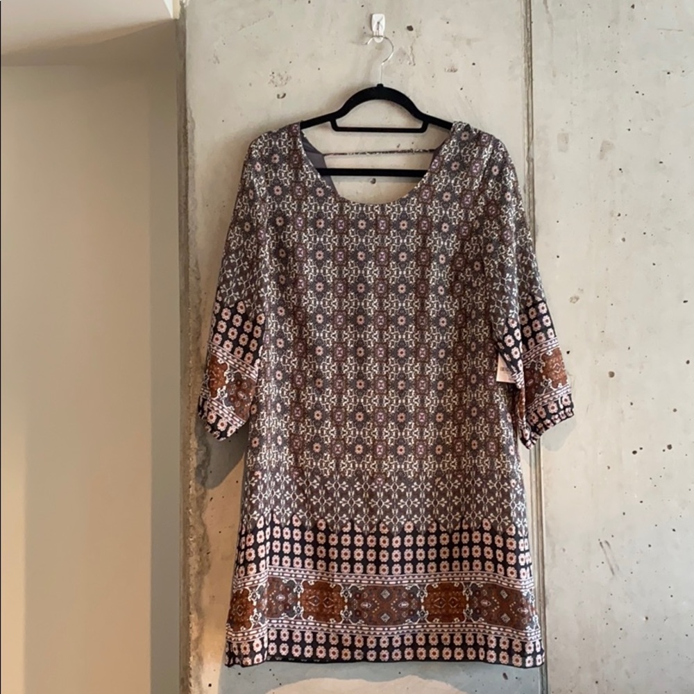 Charlotte Russe Bohemian Long Sleeve Dress | Med